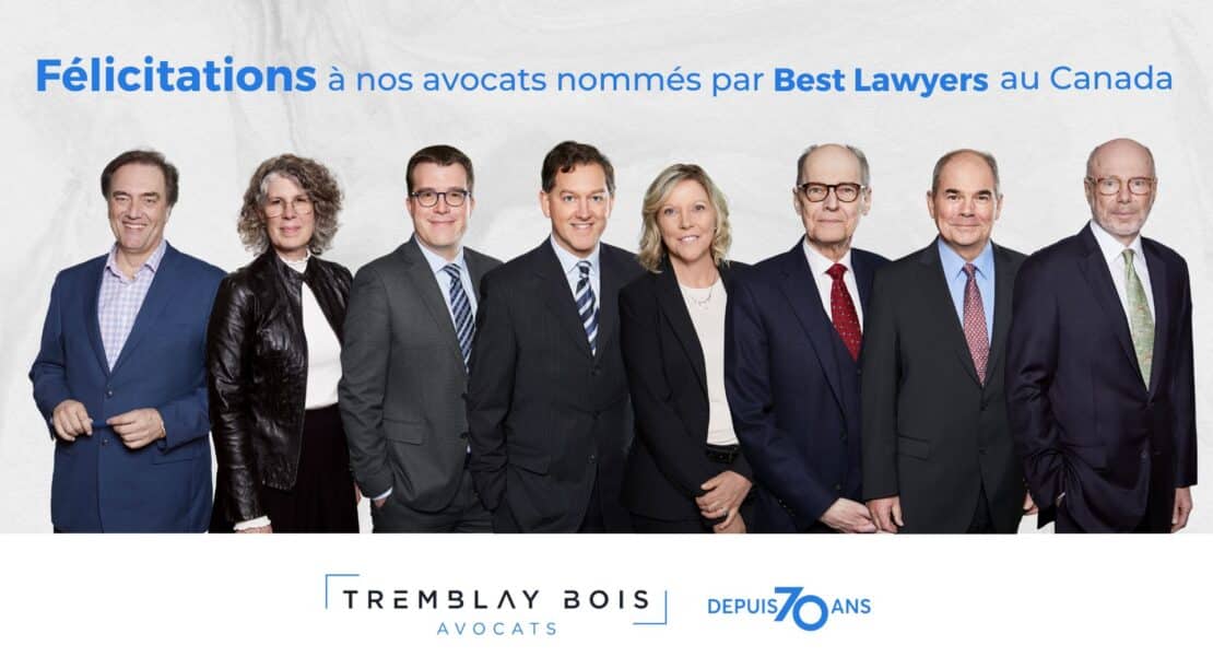 Nominations au prestigieux répertoire 2024 "Best Lawyers au Canada"